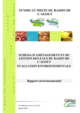 Syndicat Mixte Du Bassin De L'agout ER 11 019 – V3 – MRE/JLR Rapport Environnemental 3