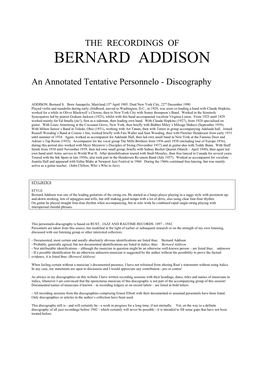 Bernard Addison