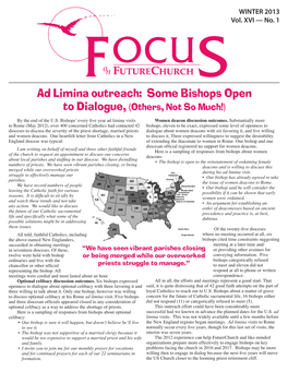 Ad Limina Outreach: Some Bishops Open to Dialogue, (Others, Not So Much!)