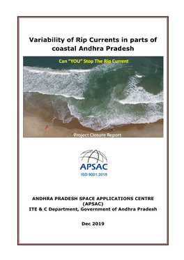 Variability of Rip Currents in Parts of Coastal Andhra Pradesh