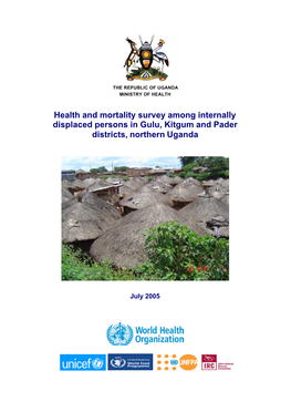 N Uganda MOH Survey Report July 2005 Print Version With