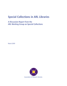 Special Collections in ARL Libraries