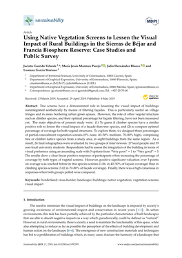 Using Native Vegetation Screens to Lessen the Visual Impact of Rural Buildings in the Sierras De Béjar and Francia Biosphere Reserve: Case Studies and Public Survey