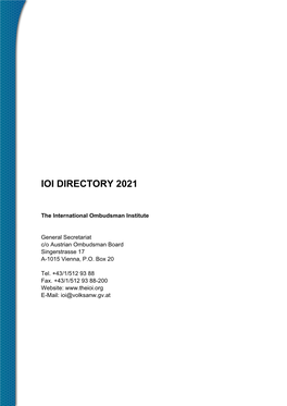 Ioi Directory 2021