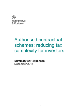 Authorised Contractual Schemes: Reducing Tax Complexity for Investors