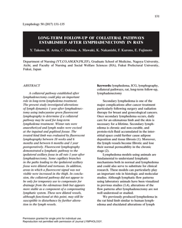 Long-Term Follow-Up of Collateral Pathways Established After Lymphadenectomy in Rats