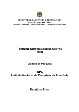 INPA Relatorio 2008