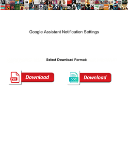 Google Assistant Notification Settings