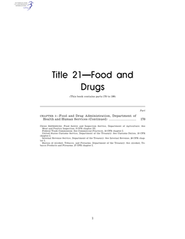 Title 21—Food and Drugs