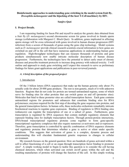 1 Bioinformatic Approaches to Understanding Gene Switching in the Model System Fruit Fly, Drosophila Melanogaster and the Hijack