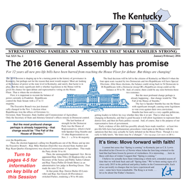 Religious Liberty, Privacy for Students Control the State Senate with a 27 to 11 Fall of the House of Stumbo.” Majority