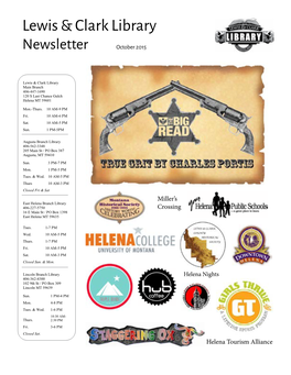 Lewis & Clark Library Newsletter October 2015