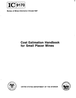 Cost Estimation Handbook for Small Placer Mines