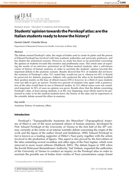 Students' Opinion Towards the Pernkopf Atlas