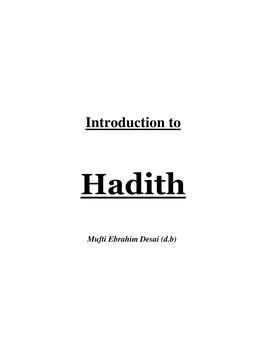 Introduction to Hadith