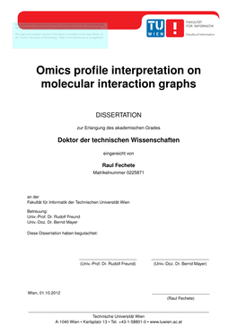 Omics Profile Interpretation on Molecular Interaction