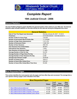 Complete Report 19Th Judicial Circuit - 2006