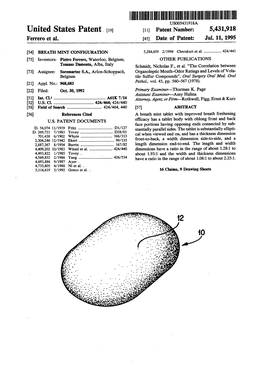 United States Patent (19) 11) Patent Number: 5,431,918 Ferrero Et Al