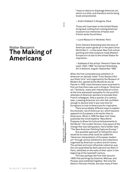 The Making of Americans