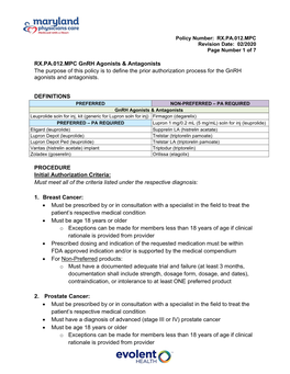 RX.PA.012.MPC Revision Date: 02/2020 Page Number 1 of 7