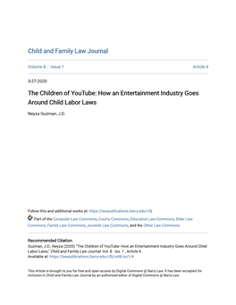 The Children of Youtube: How an Entertainment Industry Goes Around Child Labor Laws