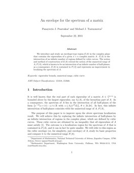 An Envelope for the Spectrum of a Matrix