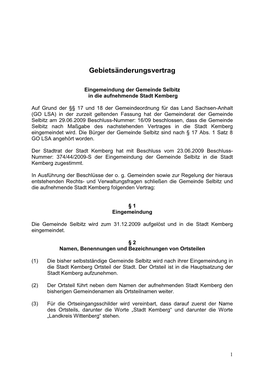 Gebietsänderungsvertrag Selbitz