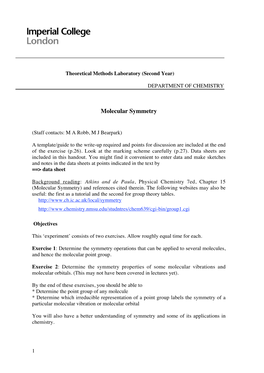 Molecular Symmetry