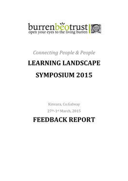 Report Learning Landscape Symposium 2015