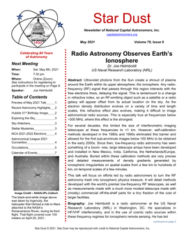 Star Dust Newsletter of National Capital Astronomers, Inc