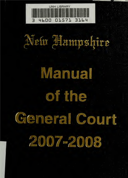 Manual of the New Hampshire General Court, 2007