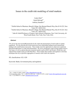 Credit Risk Modeling of Middle Markets