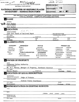 DM I a UNITED STATES DEPARTMENT of Thelnterior NATIONAL PARK SERVICE NATIONAL REGISTER of HISTORIC PLACES INVENTORY - NOMINATION FORM