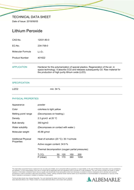 Lithium Peroxide