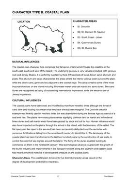 Character Type B: Coastal Plain