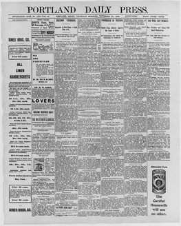 Portland Daily Press: November 26, 1896