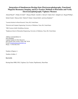 Integration of Simultaneous Resting-State