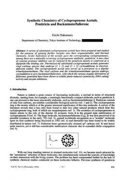 Synthetic Chemistry of Cyclopropenone Acetals. Penitricin and Buckminsterfullerene