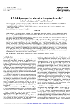 A 0.8–2.4 Μm Spectral Atlas of Active Galactic Nuclei