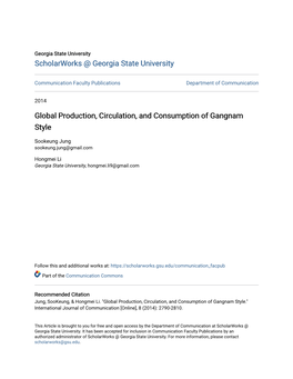 Global Production, Circulation, and Consumption of Gangnam Style