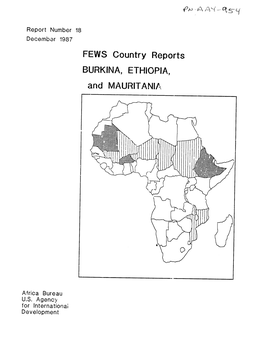 FEWS Country Reports BURKINA, ETHIOPIA, and MAURITANIA