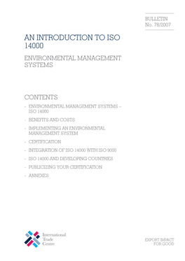 An Introduction to Iso 14000 Environmental Management Systems