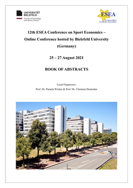 12Th ESEA Conference on Sport Economics – Online Conference Hosted by Bielefeld University (Germany)