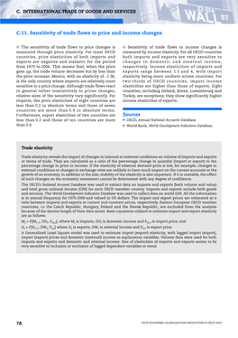 C.11. Sensitivity of Trade Flows to Price and Income Changes Sources