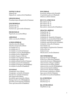 Species List (PDF)