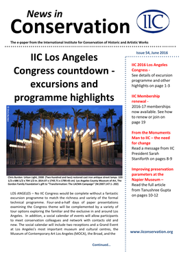 News in IIC Los Angeles Congress Countdown