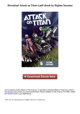 Download Attack on Titan 6 Pdf Ebook by Hajime Isayama