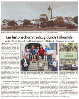 Ein Historischer Streifzug Durch Falkenfels Helfsumfahrung