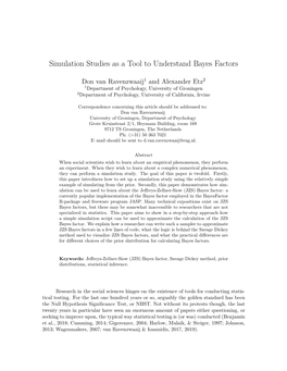 Simulation Studies As a Tool to Understand Bayes Factors