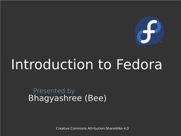 Introduction to Fedora